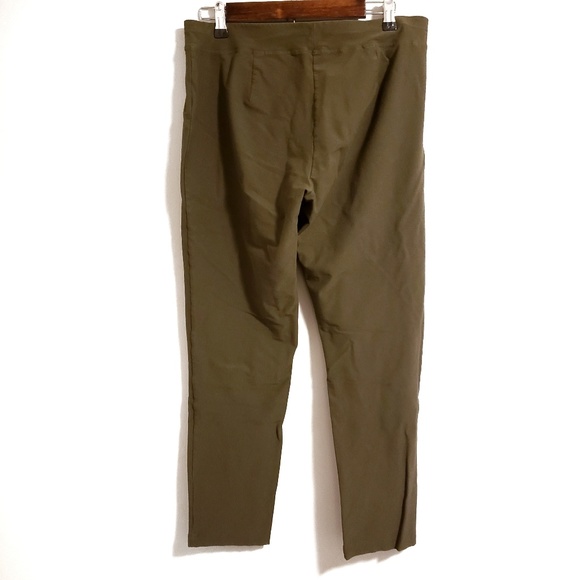 Eileen Fisher Slim Ankle Pants in Olive Green - Picture 3 of 5